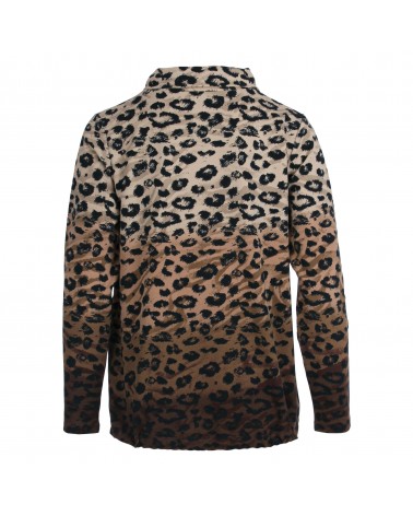 Sweatercol dierenprint Enjoy 474813 koffie